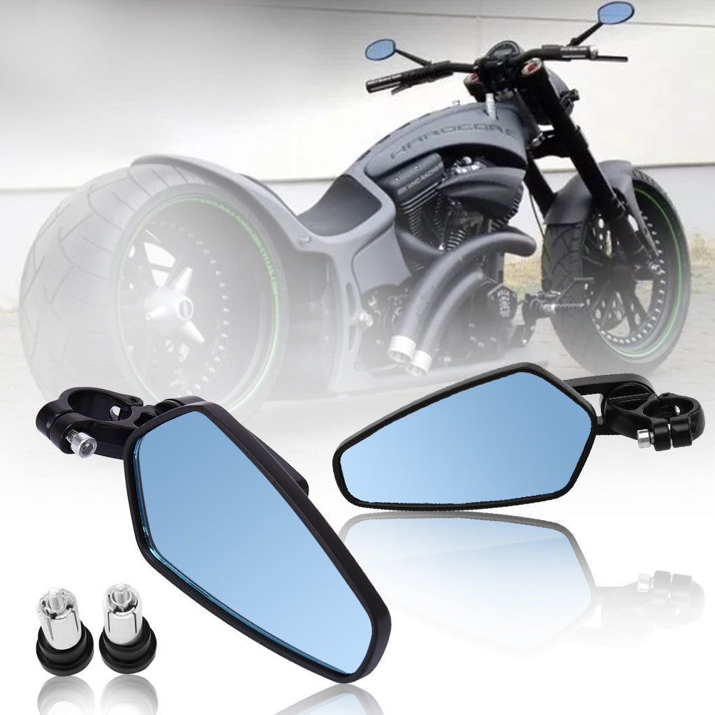 Motorcycle Black 7,8 Inch Handle Bar End Side Mirrors For Yamaha