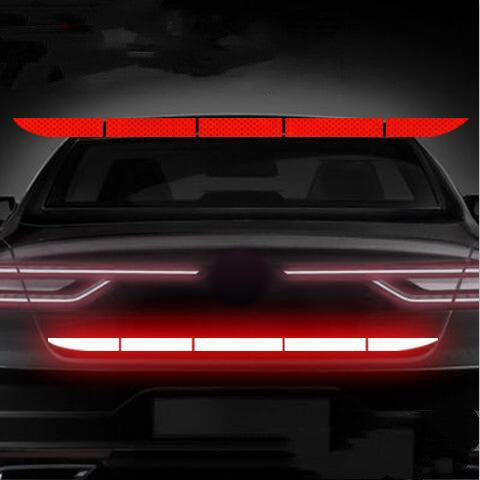 Rear Long Strip Reflective Sticker Car Bumper Tail Box Warning Sticker