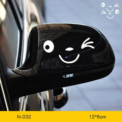 Reflective Cartoon Car Stickers Personality Selling Cute Eyes Rearview Mirror Electric Car Stickers Pair