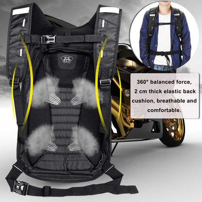 SSPEC Universal Motorcycle Backpack Motocross Riding Racing Storage Bag Touring Luggage Motorbike Bag Waterproof Carbon Fiber