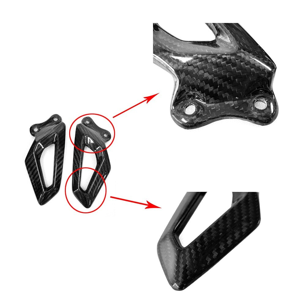 For BMW S1000RR S1000 RR Motorcycle Carbon Fiber Rearset Heel Guard Plates Covers Protector 2019 2020