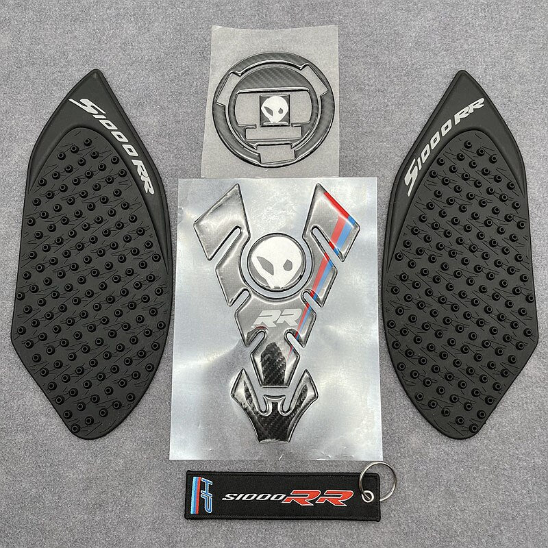 Carbon Fiber Motorcycle Fuel Gas Tank Cap Sticker Pad Anti Slip Traction Decal For BMW S1000RR S1000 RR HP4 Tank Cover Protector