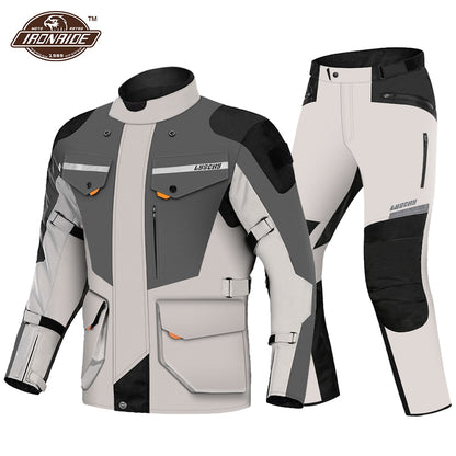 LYSCHY Motorcycle Jacket Summer Moto Suit Motorbike Riding Jacket Motocross Jacket Breathable Waterproof Motorcycle Protection