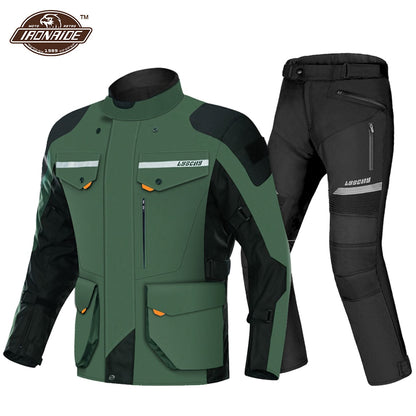 LYSCHY Motorcycle Jacket Summer Moto Suit Motorbike Riding Jacket Motocross Jacket Breathable Waterproof Motorcycle Protection