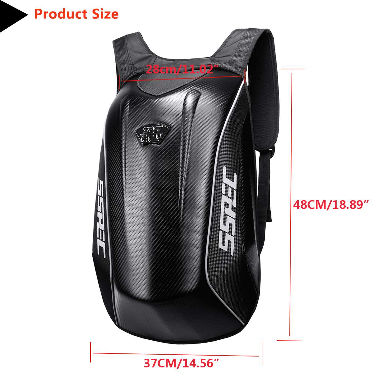 SSPEC Universal Motorcycle Backpack Motocross Riding Racing Storage Bag Touring Luggage Motorbike Bag Waterproof Carbon Fiber