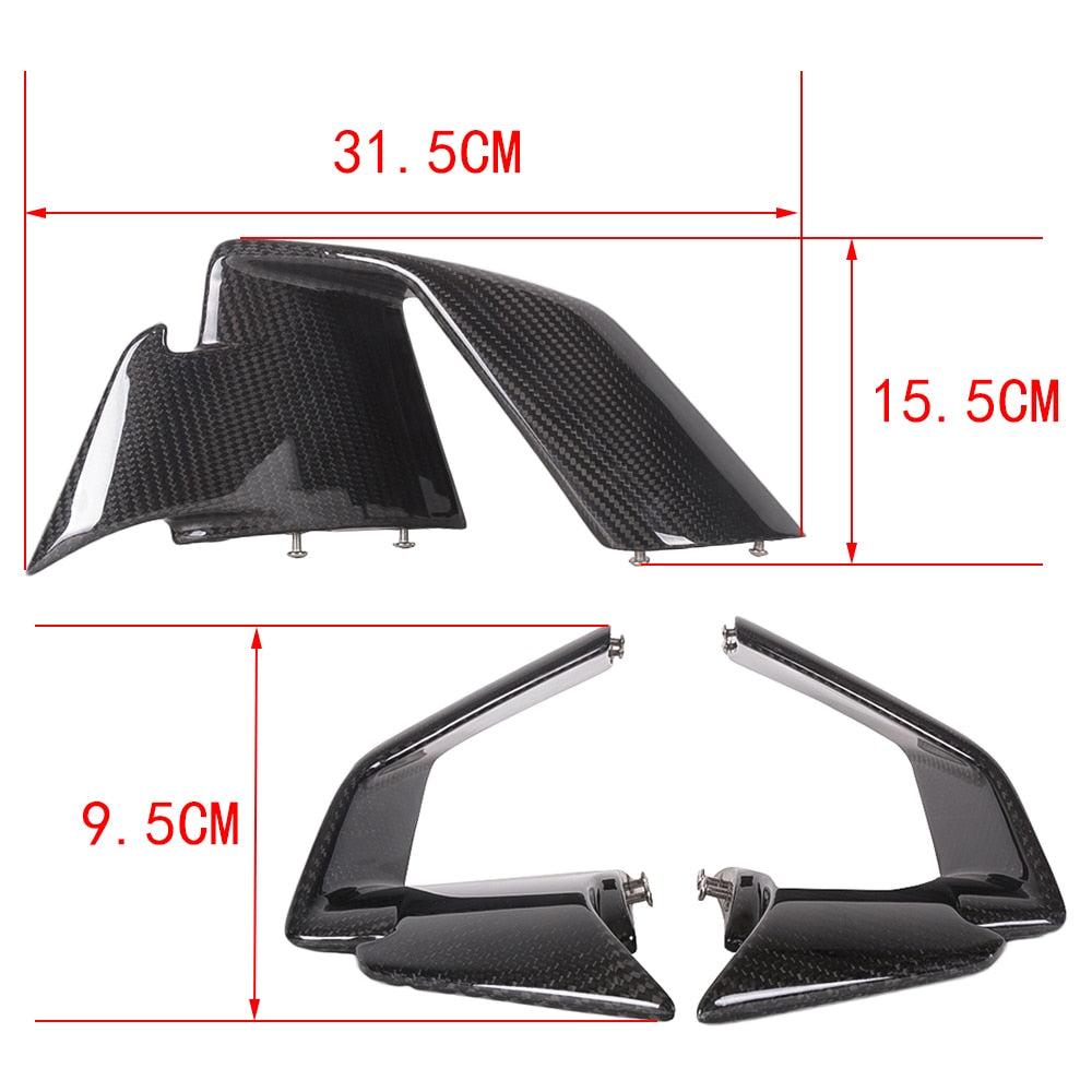 For BMW S1000RR 2020 2021 Carbon Motorcycle Modified Fixed Wind Reducer Winglets Air Deflector Lightweight Air Deflector fit