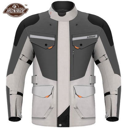 LYSCHY Motorcycle Jacket Summer Moto Suit Motorbike Riding Jacket Motocross Jacket Breathable Waterproof Motorcycle Protection