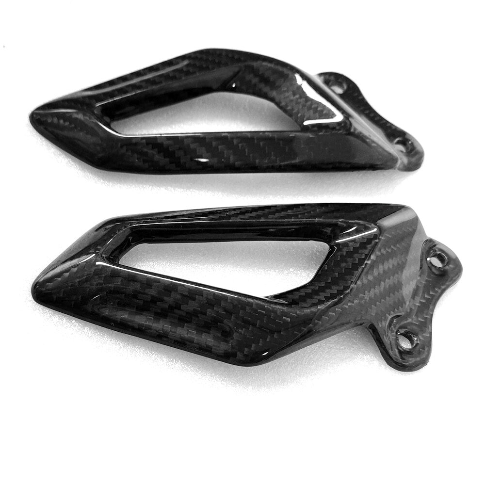 For BMW S1000RR S1000 RR Motorcycle Carbon Fiber Rearset Heel Guard Plates Covers Protector 2019 2020