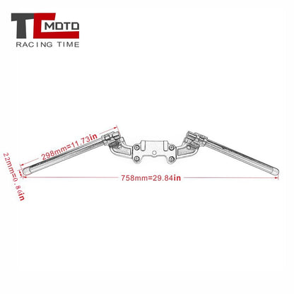 2017-2021 Z900 CNC Clip-On Adapter Plate Adjustable Handlebars Set for Kawasaki Z900 Z 900 2017 2018 2019 2020 2021 Accessories