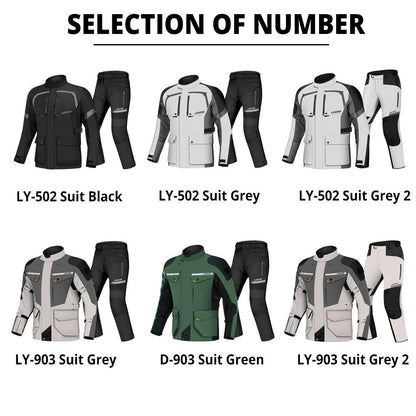 LYSCHY Motorcycle Jacket Summer Moto Suit Motorbike Riding Jacket Motocross Jacket Breathable Waterproof Motorcycle Protection