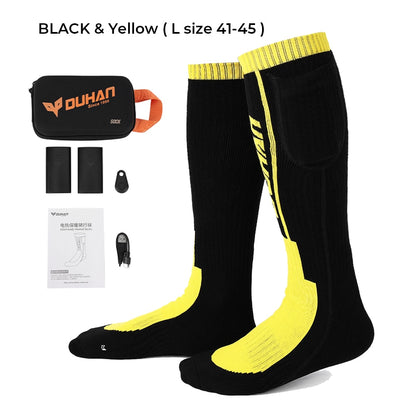 Heated Socks Remote Control Electric Heating Socks Rechargeable Battery Winter Thermal Socks Men Women Outdoor For Motorcycle