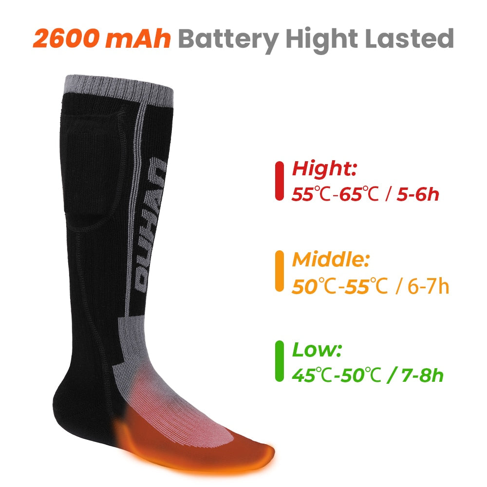 Heated Socks Remote Control Electric Heating Socks Rechargeable Battery Winter Thermal Socks Men Women Outdoor For Motorcycle