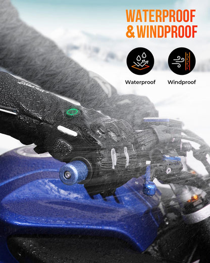 Heated Motorcycle Gloves Winter Warm Motorcycle Moto Heated Gloves Waterproof Rechargeable Heating Thermal Gloves For Snowmobile