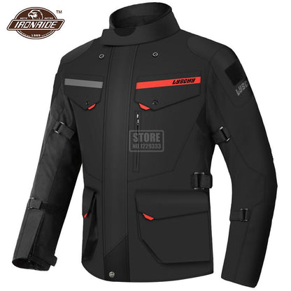 LYSCHY Motorcycle Jacket Summer Moto Suit Motorbike Riding Jacket Motocross Jacket Breathable Waterproof Motorcycle Protection