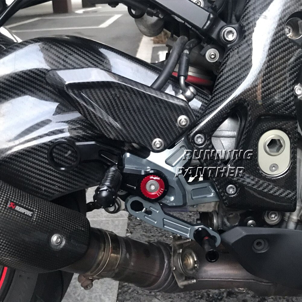 New Motorcycle Accessories For BMW S1000R S1000RR Footrest Carbon Fiber Adjustable Back Cover Footpegs Rear Footpegs S 1000 R RR