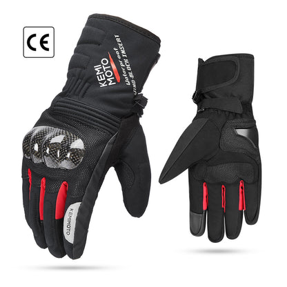 KEMiMOTO Winter Motorcycle Gloves Touch Screen Motorcross Waterproof Windproof Protective Winter Gloves Men Guantes Moto Luvas