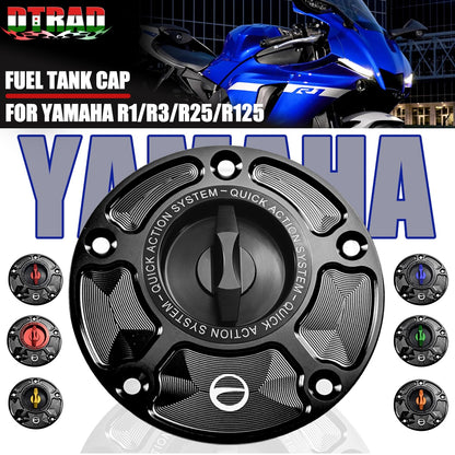 Motorcycle Fuel Tank Cap For YAMAHA R1 R1M R3 R6 YZF R15 V3 R25 R125 750 FZ6 FZ8 FZR FZS 600 FAZER Accessories Gas Tank Cover