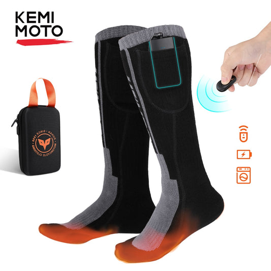 Heated Socks Remote Control Electric Heating Socks Rechargeable Battery Winter Thermal Socks Men Women Outdoor For Motorcycle