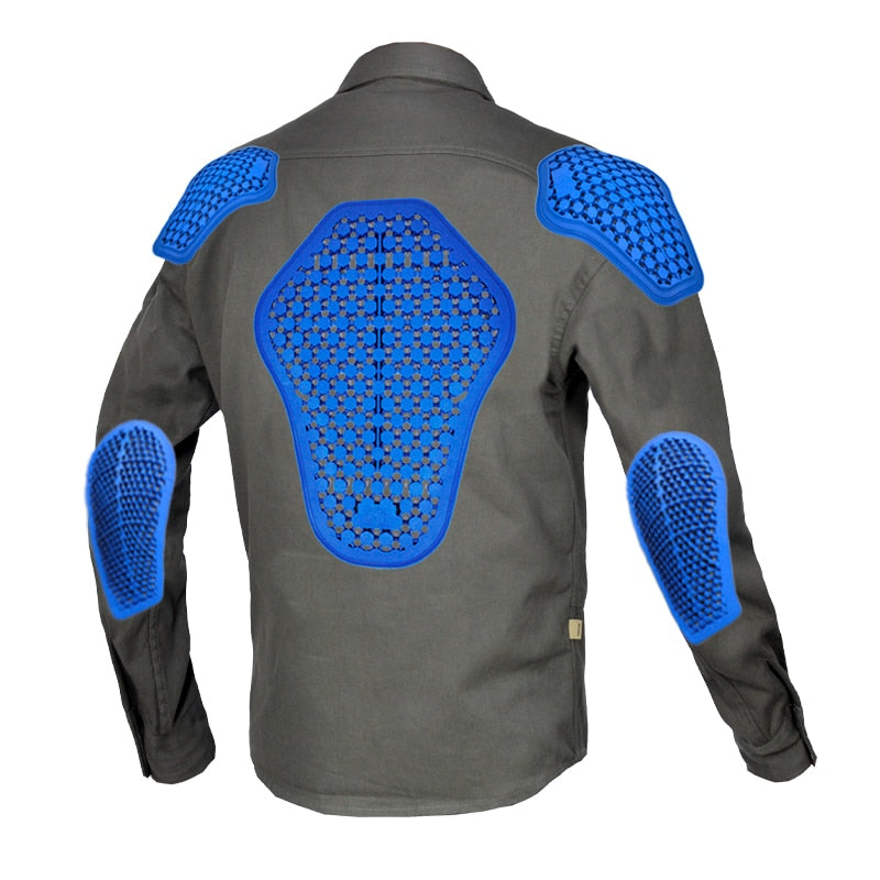 Motorcycle Jacket Jersay Racing Long Sleeve Shatterproof Off-road Jacket Shirt Racing Suit Coat With Elbow And Back Protection