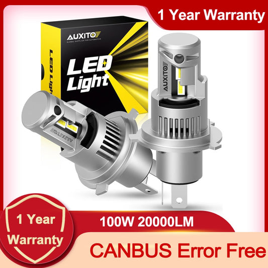 AUXITO LED Head Light H4 H8 H11 9012 H7 LED Headlight Bulb CANBUS 100W 20000LM 9005 Car Lamp for BMW Ford Benz Renault VW Audi