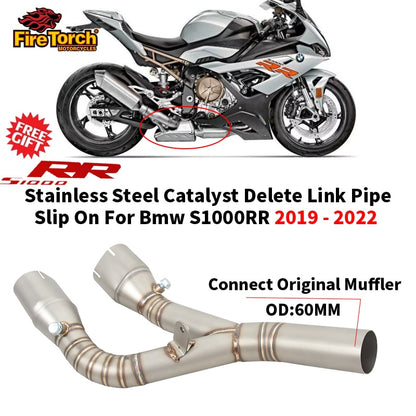 Motorcycle Exhaust For Bmw S1000Rr 2020 2019 2021 2022 Full Modified Exhaust System Stainless steel Catalyst Delete Link Pipe