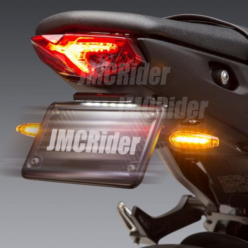 For Yamaha MT-09 MT09 MT 09 SP 2021 2022 Rear Fender Registration Bracket License Plate Holder Frame Tail Tidy with LED light