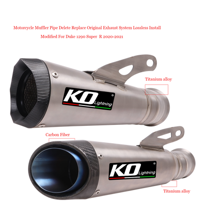 Motorcycle Delete Replace Original Tail Exhaust Tubes Titanium Lossless Vent System Set Modified For Duke 1290 Super R 2020-2021