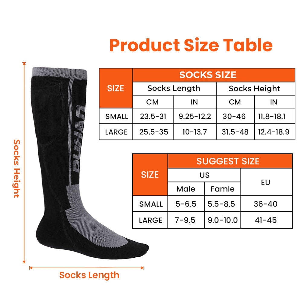 Heated Socks Remote Control Electric Heating Socks Rechargeable Battery Winter Thermal Socks Men Women Outdoor For Motorcycle