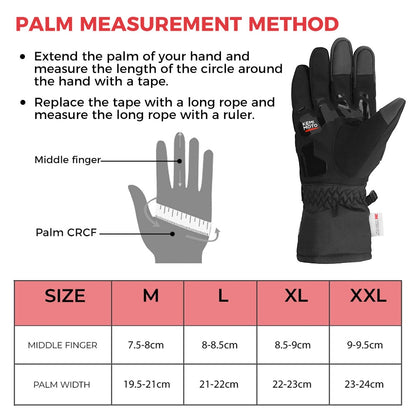 KEMiMOTO Winter Motorcycle Gloves Touch Screen Motorcross Waterproof Windproof Protective Winter Gloves Men Guantes Moto Luvas