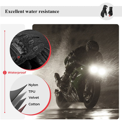 KEMiMOTO Winter Motorcycle Gloves Touch Screen Motorcross Waterproof Windproof Protective Winter Gloves Men Guantes Moto Luvas