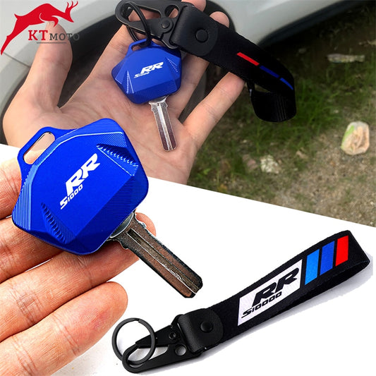 For BMW S1000RR S 1000 RR S1000 RR 2010-2019 New Motorcycle Accessories CNC Key Cover Case Shell Embroidery Badge Keyring