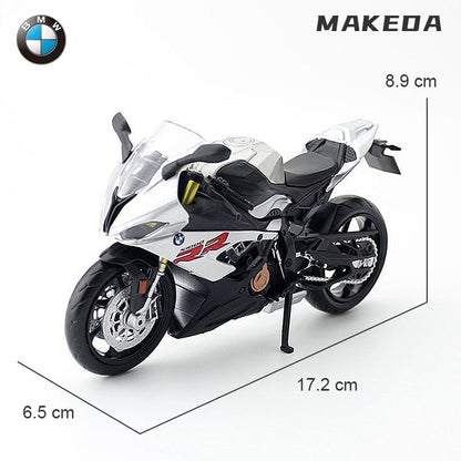 1/12 BMW S1000RR Alloy Diecast Motorcycle Model Toy Collection Hobbies Shork-Absorber Off Road Autocycle Toys Car Kid Gifts