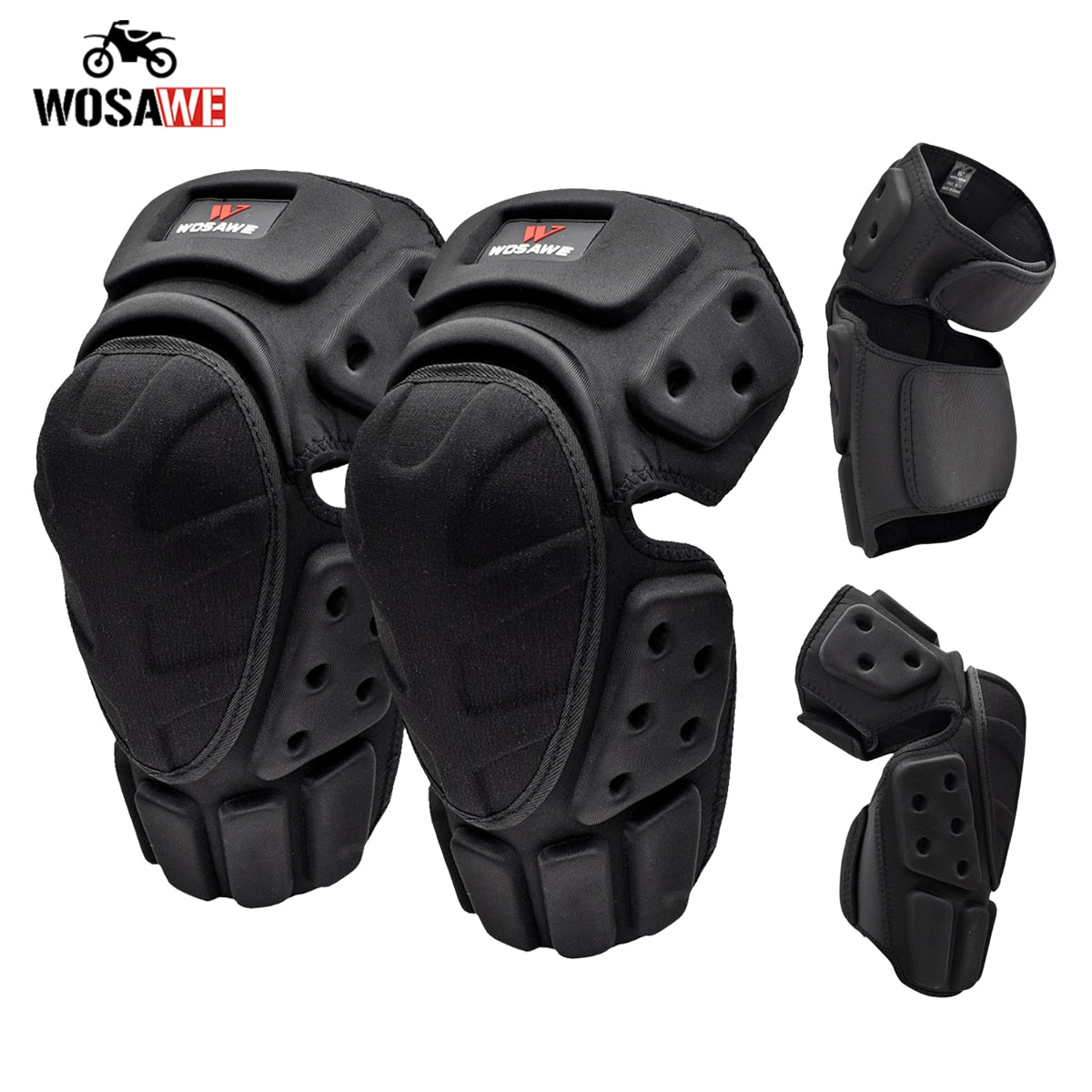 WOSAWE Motorcycle Knee Pads Motocross Knee Protection Moto Racing Protective Guard Gear Motorbike Kneepads MTB Knee Guard