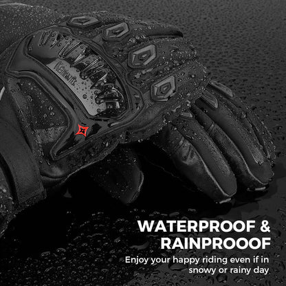 KEMiMOTO Motorcycle Gloves Winter Black Guantes Moto Invierno Warm Touch Screen Waterproof Windproof Gloves Protective